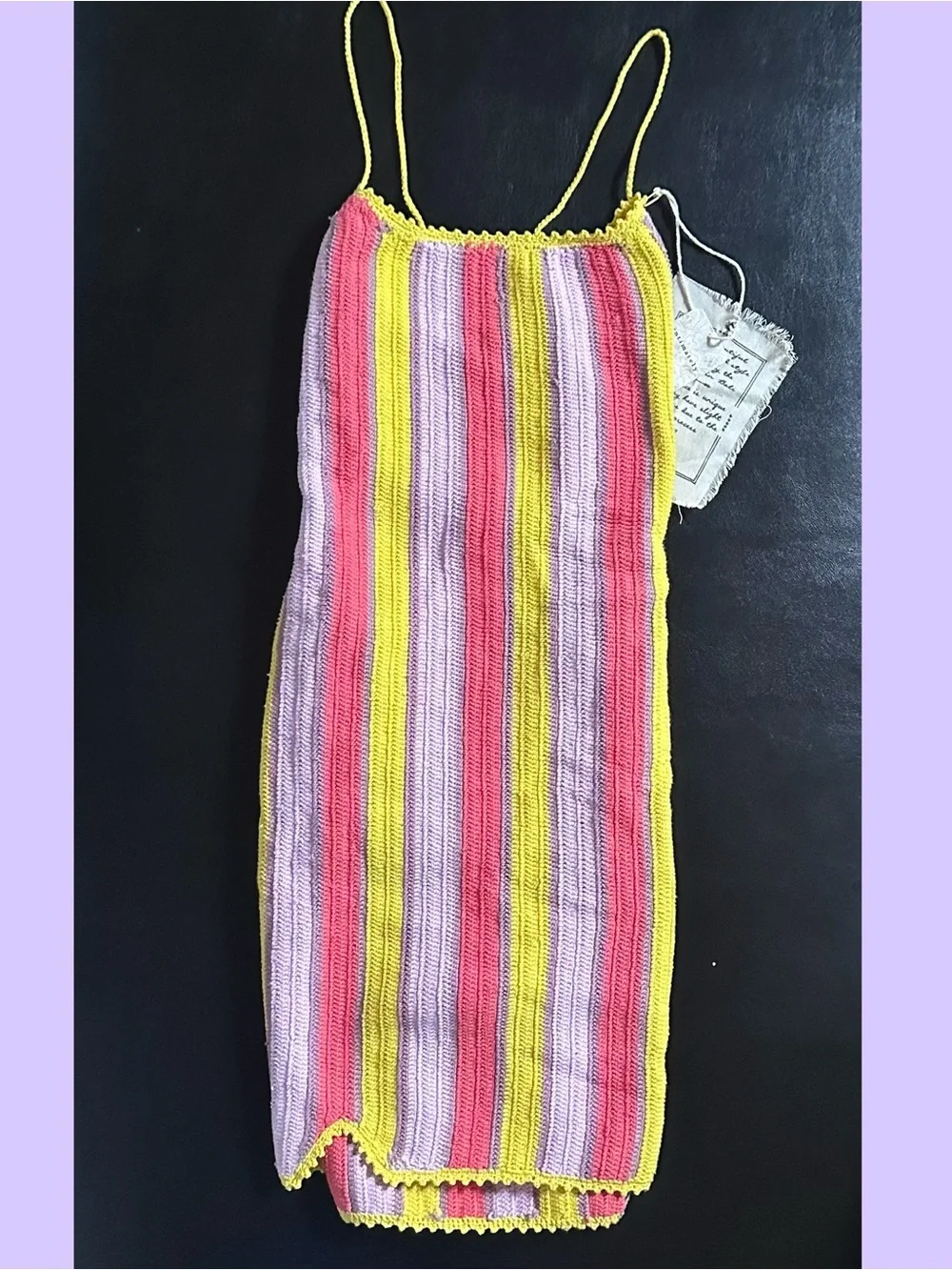 FREE PEOPLE Bali Crochet Popsicle Mini Dress (M) NWT